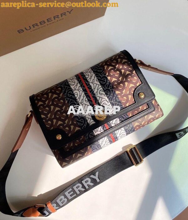 Replica Burberry Monogram Stripe E-canvas Note Crossbody Bag 80264321 2