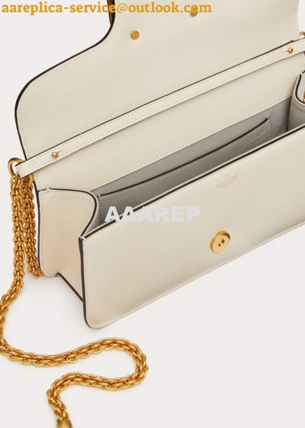 Replica Valentino XW0B0K30 Locò Calfskin Shoulder Bag White 5