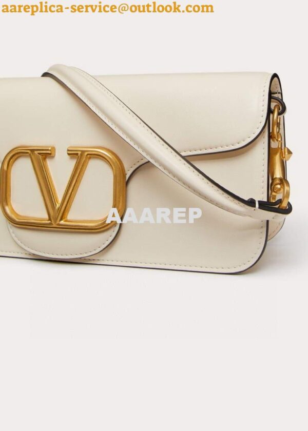 Replica Valentino XW0B0K30 Locò Calfskin Shoulder Bag White 6