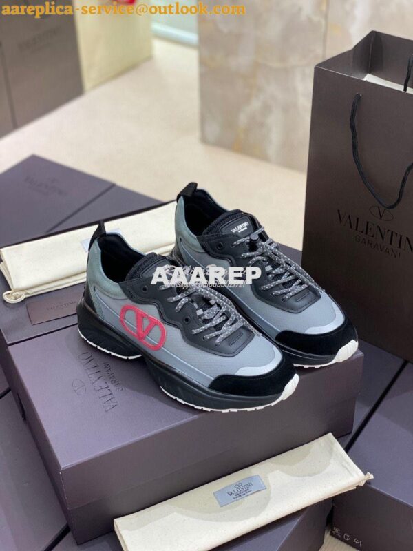 Replica Valentino SheGoes Men Female Sneaker in Split Leather And Mesh