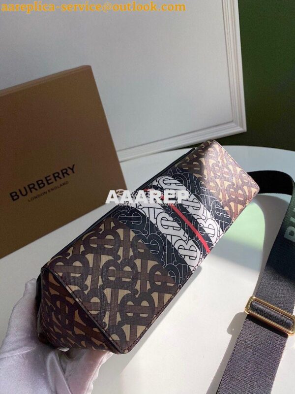 Replica Burberry Monogram Stripe E-canvas Note Crossbody Bag 80264321 5