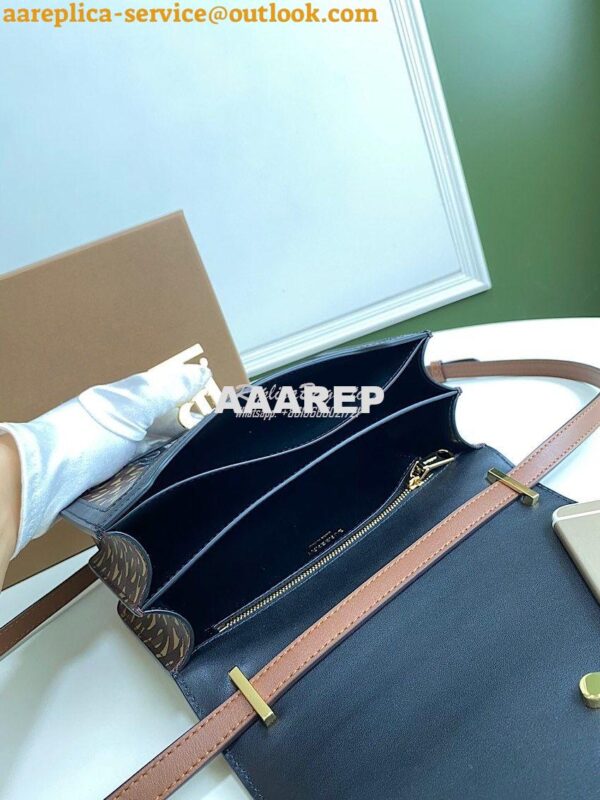 Replica Burberry Monogram Stripe E-canvas TB Bag 80103351 11