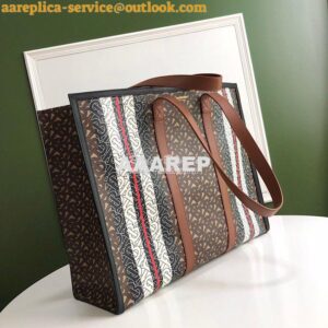 Replica Burberry Monogram Stripe E-canvas Tote Bag 80183611 Bridle Bro 2