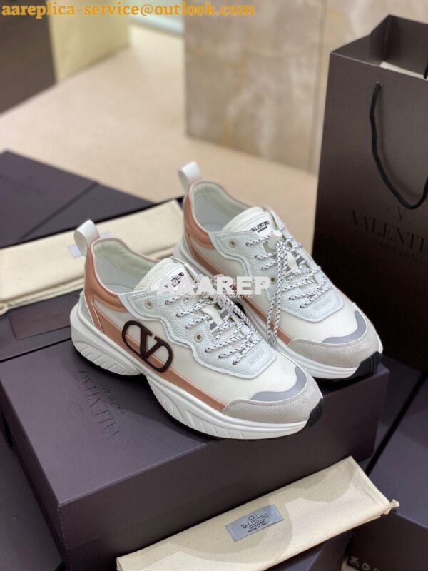 Replica Valentino SheGoes Men Female Sneaker in Split Leather And Mesh 3