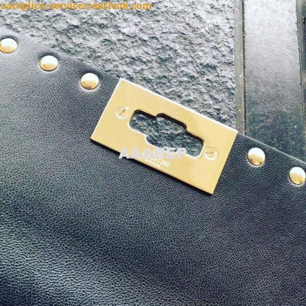 Replica Valentino XW2B0123 Small Rockstud Spike Nappa Leather Bag Green 9