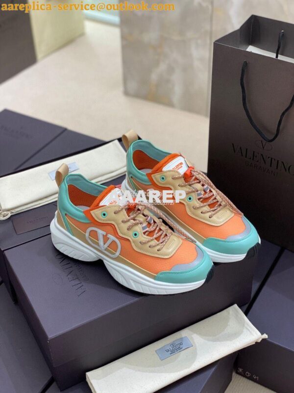 Replica Valentino SheGoes Men Female Sneaker in Split Leather And Mesh 3