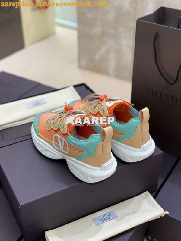 Replica Valentino SheGoes Men Female Sneaker in Split Leather And Mesh 4