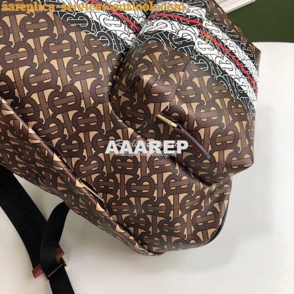 Replica Burberry Monogram Stripe Print E-canvas Backpack 80186511 Brid 4