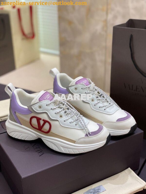 Replica Valentino SheGoes Men Female Sneaker in Split Leather And Mesh