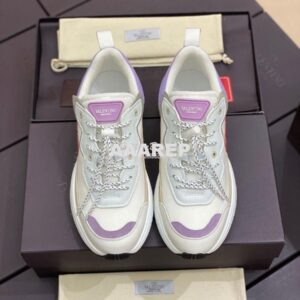 Replica Valentino SheGoes Men Female Sneaker in Split Leather And Mesh 2