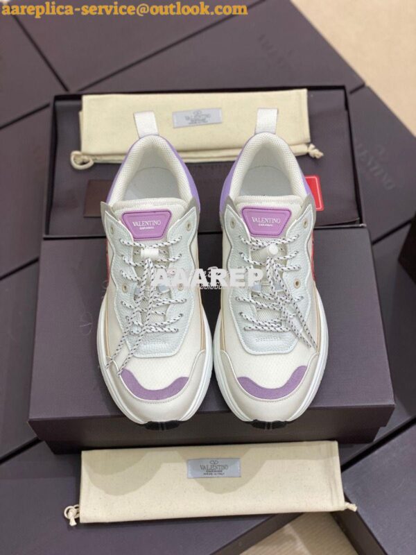 Replica Valentino SheGoes Men Female Sneaker in Split Leather And Mesh 4