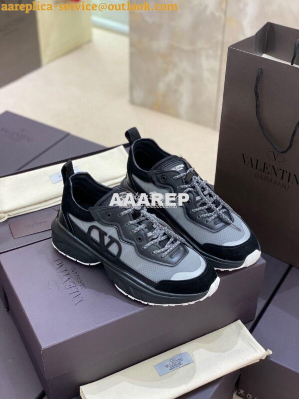 Replica Valentino SheGoes Men Female Sneaker in Split Leather And Mesh 3