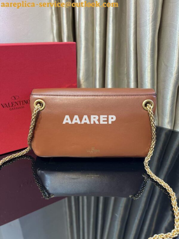 Replica Valentino XW2B0K26 Stud Sign Nappa Shoulder Bag Brown 6