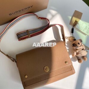 Replica Burberry Grainy Leather Note Crossbody Bag 80174621 Camel 2