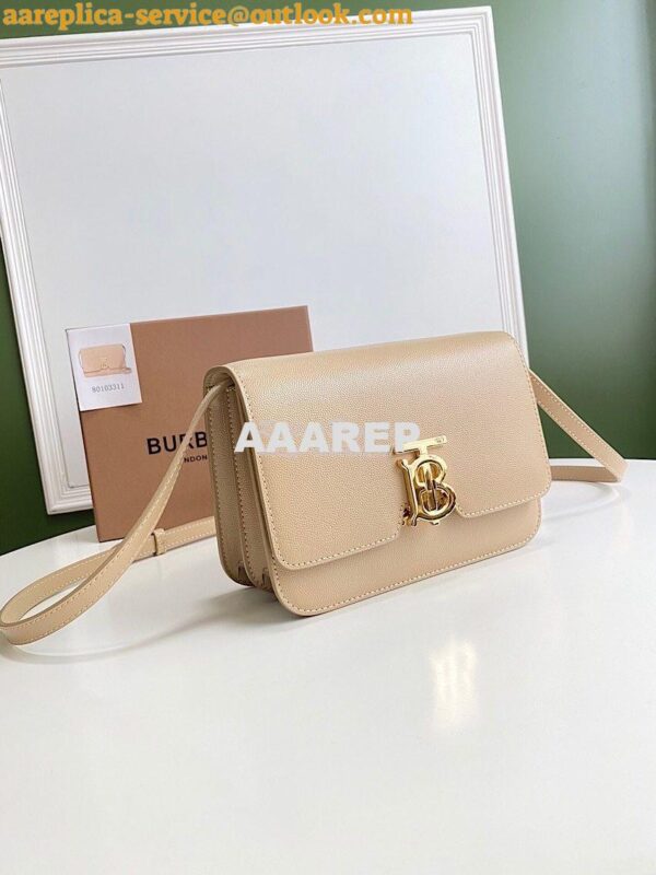 Replica Burberry Grainy Leather TB Bag 80206411 Beige 4