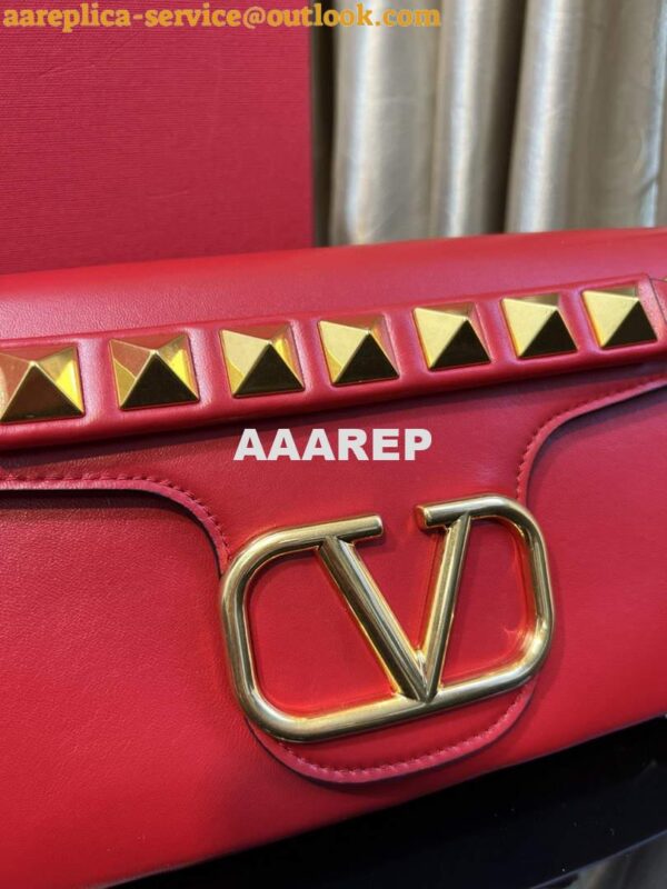 Replica Valentino XW2B0K26 Stud Sign Nappa Shoulder Bag Red 2