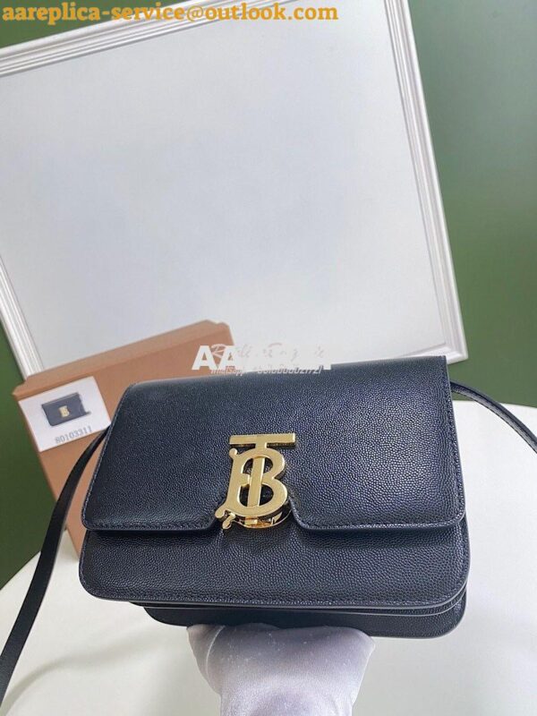 Replica Burberry Grainy Leather TB Bag 80206411 Black 6