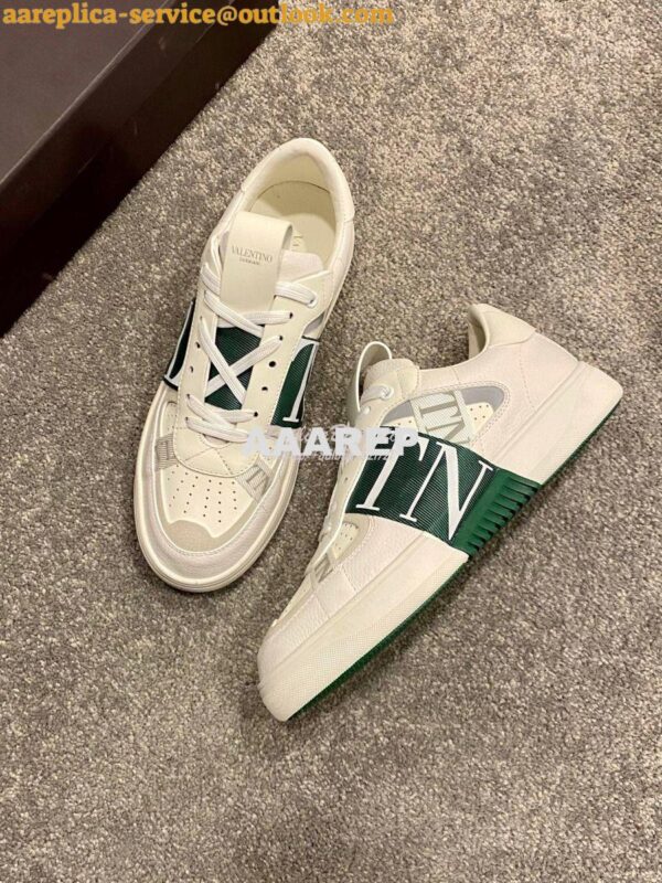 Replica Valentino VL7N Sneaker In Banded Calfskin Leather VW2S0V66 C06 3