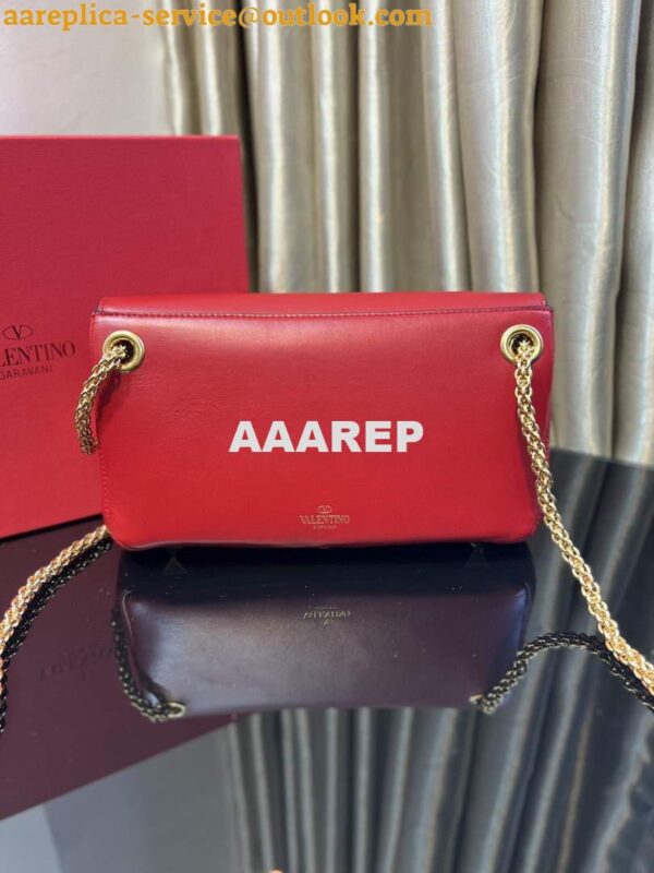 Replica Valentino XW2B0K26 Stud Sign Nappa Shoulder Bag Red 4