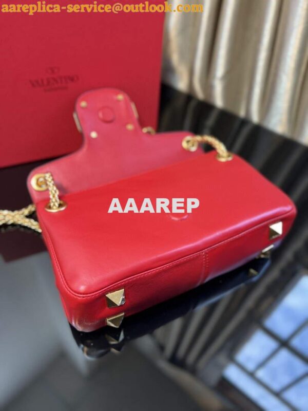 Replica Valentino XW2B0K26 Stud Sign Nappa Shoulder Bag Red 6