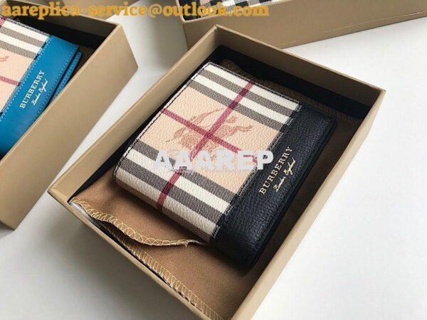 Replica Burberry Haymarket Check And Leather International Bifold Wall