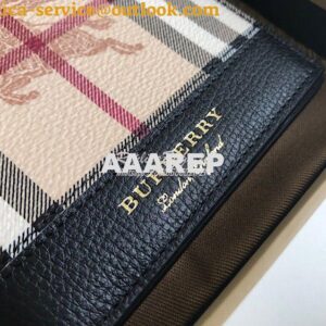 Replica Burberry Haymarket Check And Leather International Bifold Wall 2