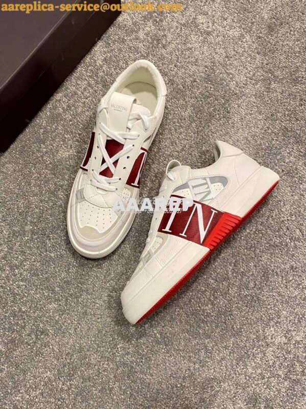 Replica Valentino VL7N Sneaker In Banded Calfskin Leather VW2S0V66 C07 3