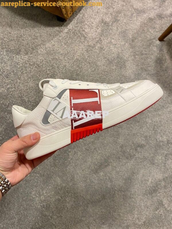 Replica Valentino VL7N Sneaker In Banded Calfskin Leather VW2S0V66 C07 8