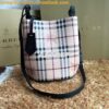 Replica Burberry Haymarket Check Crossbody Bucket Bag 40571581 Brown 2