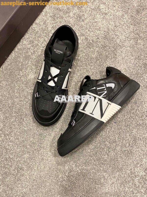 Replica Valentino VL7N Sneaker In Banded Calfskin Leather VW2S0V66 C08 3