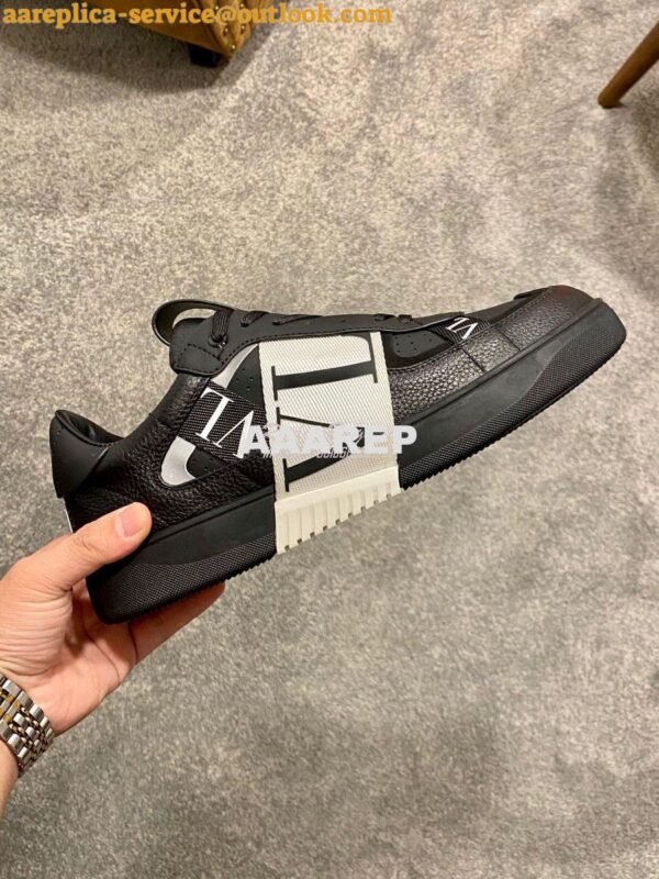 Replica Valentino VL7N Sneaker In Banded Calfskin Leather VW2S0V66 C08 8