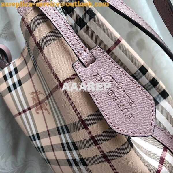 Replica Burberry Haymarket Check Crossbody Bucket Bag 40571581 Rose Po 3