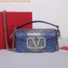 Replica Valentino Small Loco Shoulder Bag With Rhinestones 3W2B0K Fuch 2