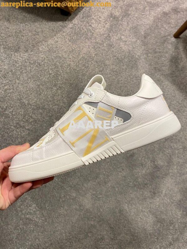 Replica Valentino VL7N Sneaker In Banded Calfskin Leather VW2S0V66 C11 5