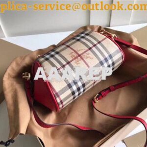 Replica Burberry Haymarket Check Mini Blaze red Crossbody Bag 38860711