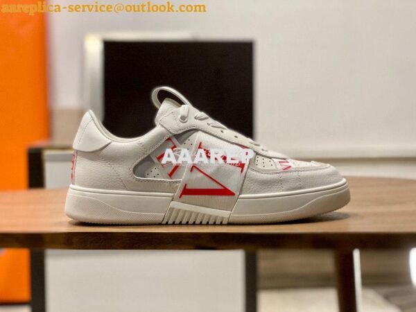 Replica Valentino VL7N Sneaker In Banded Calfskin Leather VW2S0V66 C14 6