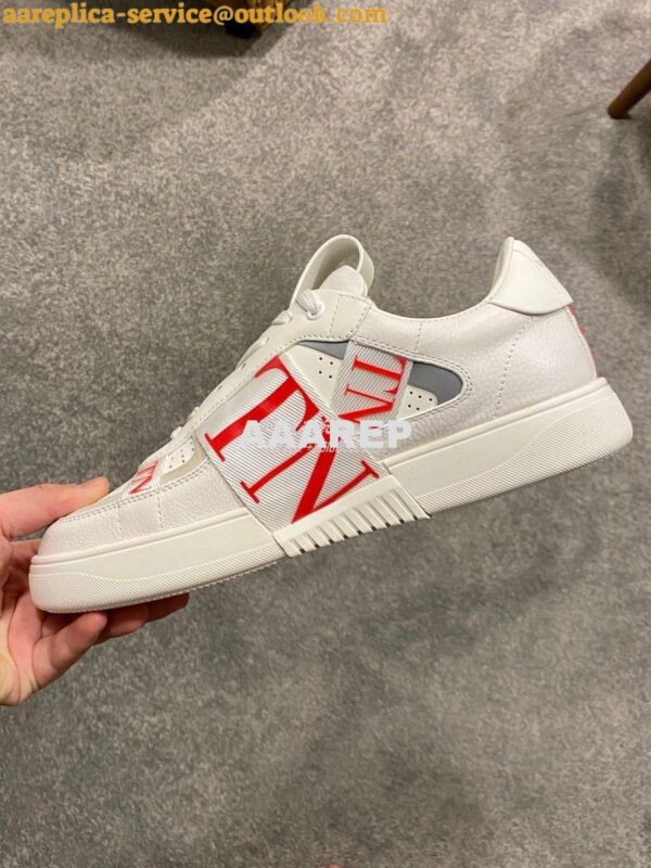 Replica Valentino VL7N Sneaker In Banded Calfskin Leather VW2S0V66 C14 7