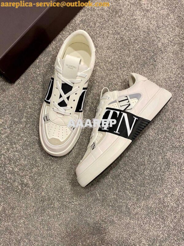 Replica Valentino VL7N Sneaker In Banded Calfskin Leather VW2S0V66 C15 3