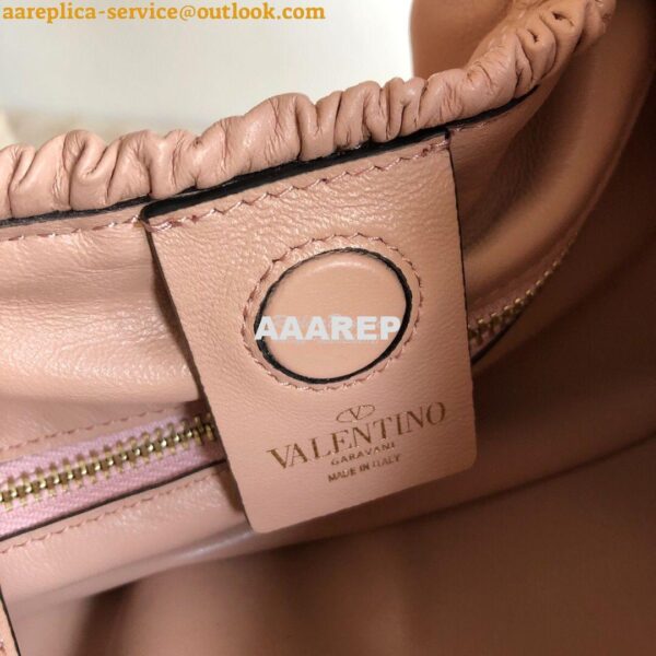 Replica Valentino Small Nappa Spikeme Hobo Bag VW2B0H82 Pink 9