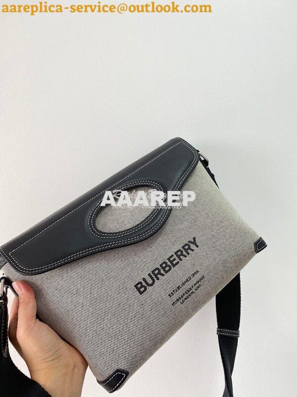 Replica Burberry Horseferry Print Canvas Pocket Messenger Bag 80416681 2