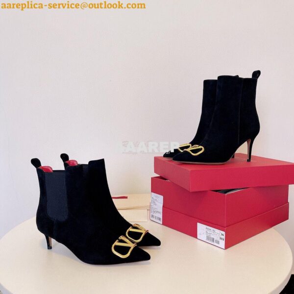 Replica Valentino VLogo 80 Leather Ankle Boots 15