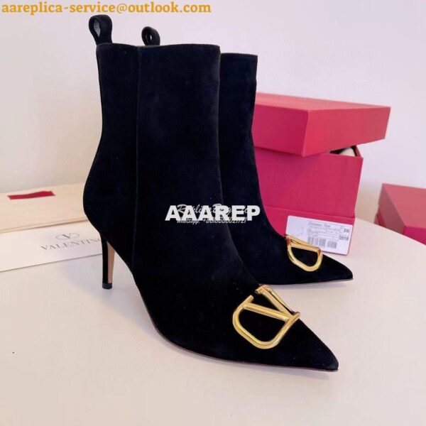 Replica Valentino VLogo 80 Leather Ankle Boots 16