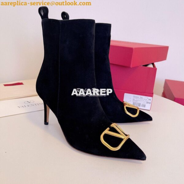 Replica Valentino VLogo 80 Leather Ankle Boots 18