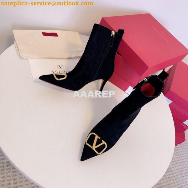 Replica Valentino VLogo 80 Leather Ankle Boots 19