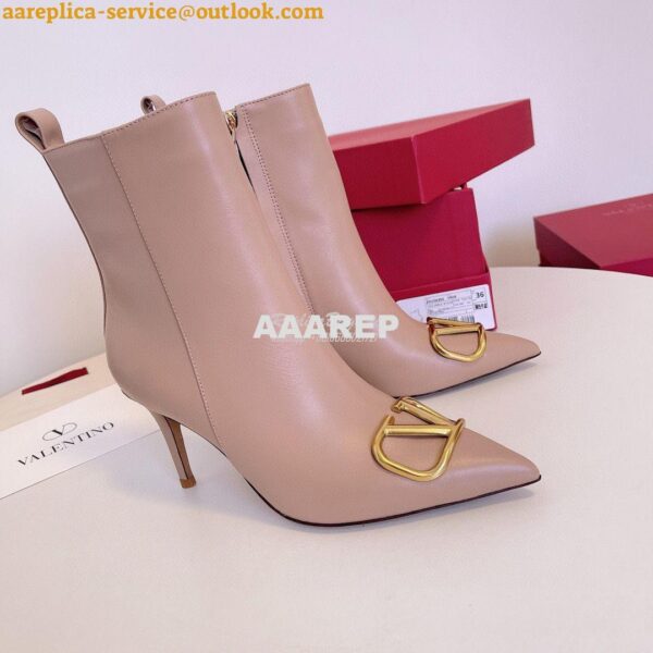 Replica Valentino VLogo 80 Leather Ankle Boots 22