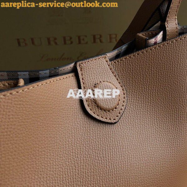 Replica Burberry Leather and Haymarket Check Crossbody Bucket Bag 4057 10