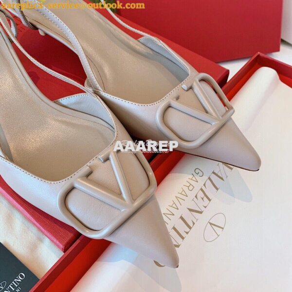 Replica Valentino VLogo Calfskin Slingback Pump 40mm 80mm SW2S0Q70 Pou 4