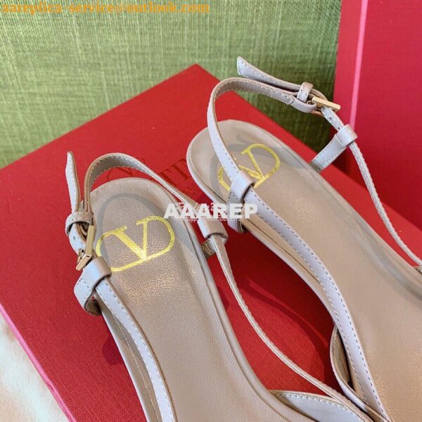 Replica Valentino VLogo Calfskin Slingback Pump 40mm 80mm SW2S0Q70 Pou 8