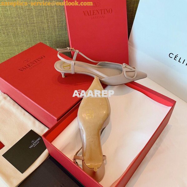 Replica Valentino VLogo Calfskin Slingback Pump 40mm 80mm SW2S0Q70 Pou 9