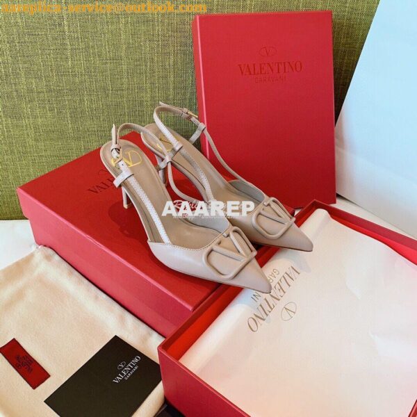 Replica Valentino VLogo Calfskin Slingback Pump 40mm 80mm SW2S0Q70 Pou 11